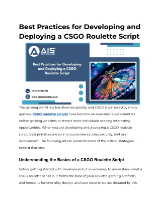 Best Practices for Developing and Deploying a CSGO Roulette Script (1)