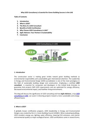 why leed consultancy is essential for green