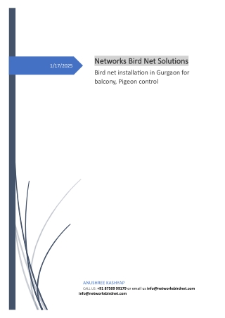 Transform your Effective Pigeon Control with Premium Bird Net Installation in Gurgaon