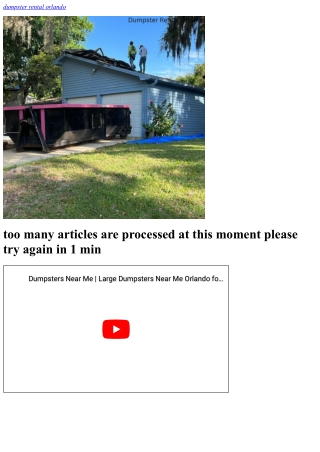 dumpster rental orlando