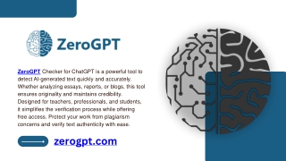 zerogpt checker for chatgpt is a powerful tool