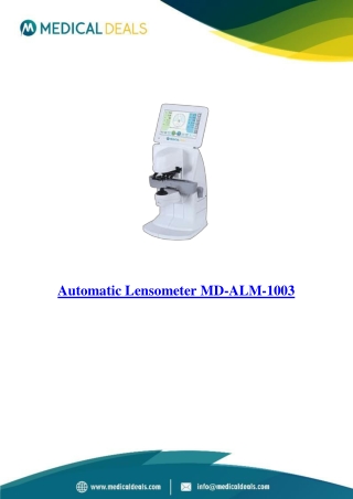 automatic lensometer md alm 1003
