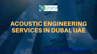 Acoustic Consultant Dubai & UAE | Acoustic Testing & Engineering Services