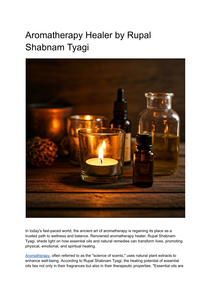 aromatherapy healer by rupal shabnam tyagi