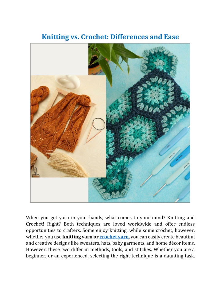 knitting vs crochet differences and ease