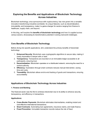 exploring the benefits and applications