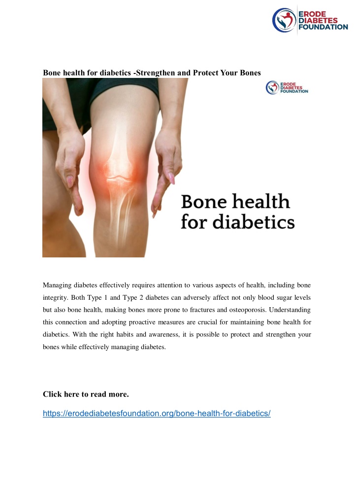 bone health for diabetics strengthen and protect