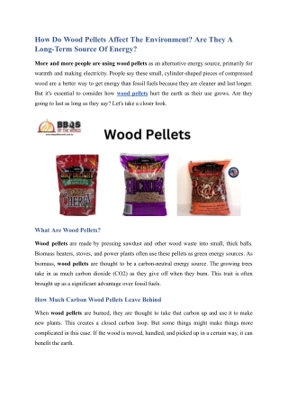 How Do Wood Pellets Affect The Environment_ Are They A Long-Term Source Of Energy