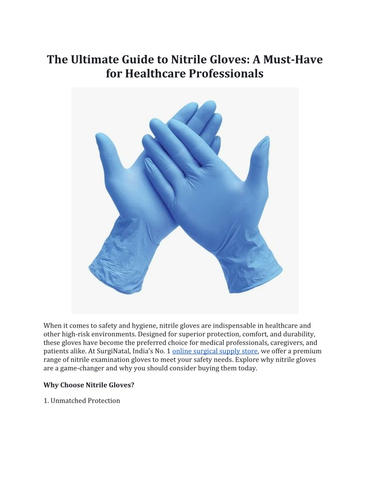 the ultimate guide to nitrile gloves a must have