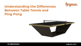 Understanding the Differences Between Table Tennis and Ping Pong