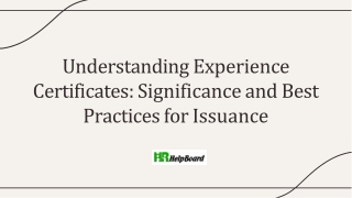 understanding experience certificates significance and best practices for issuance