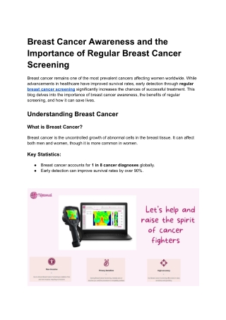 Breast Cancer Awareness and the Importance of Regular Breast Cancer Screening