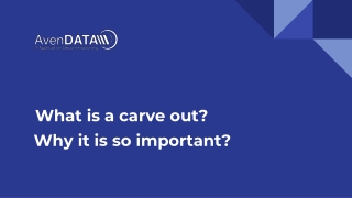 "What is a Carve-Out and Why is it Crucial for Your Business?