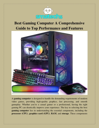 Best Gaming Computer A Comprehensive Guide to Top Performance and Features