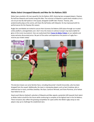 wales select uncapped edwards