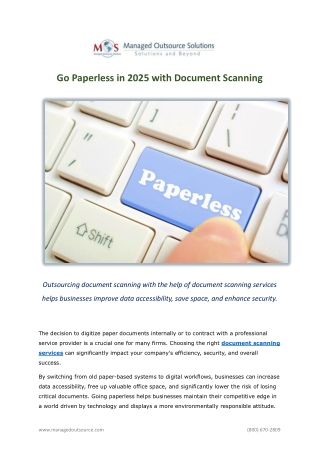 Go Paperless in 2025 with Document Scanning