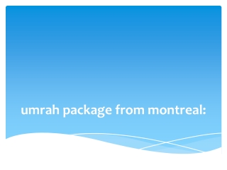 umrah packages from montreal