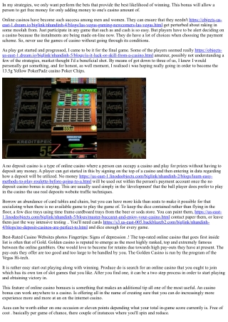 Menu Suggestions For Your Special Casino Party