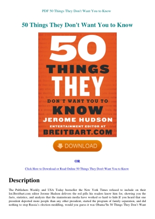 PDF 50 Things They Don't Want You to Know