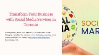 Achieve Social Media Success with a Trusted Provider in Toronto