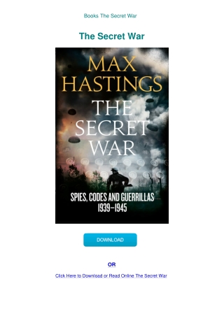 Books The Secret War