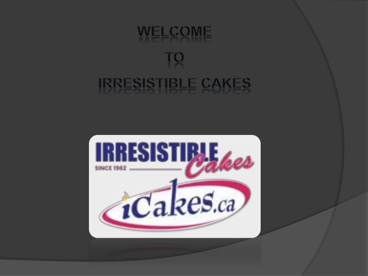 welcome to irresistible cakes