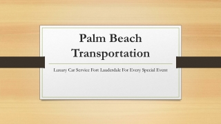 Luxury Car Service Fort Lauderdale For Every Special Event