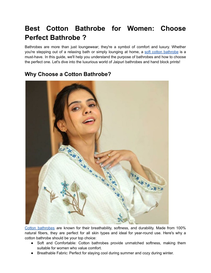 best cotton bathrobe for women choose perfect