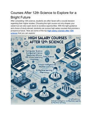courses after 12th science to explore