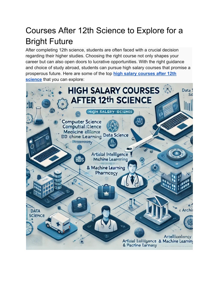 courses after 12th science to explore