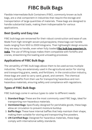 FIBC Bulk Bags