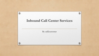 Inbound Call Center Services​​