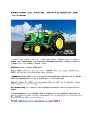 Find the about John Deere 5050 D Tractor Key Features in India _ Tractorkarvan (1)