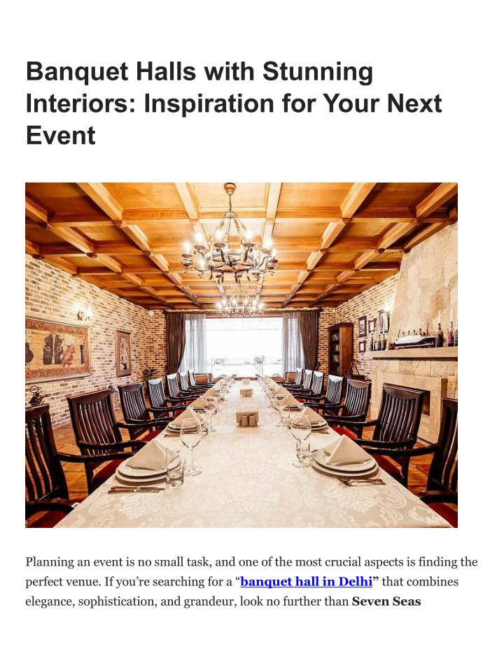 banquet halls with stunning interiors inspiration