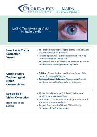 Experience Personalized Care at Maida CustomVision, Jacksonville's Leading LASIK Eye Center