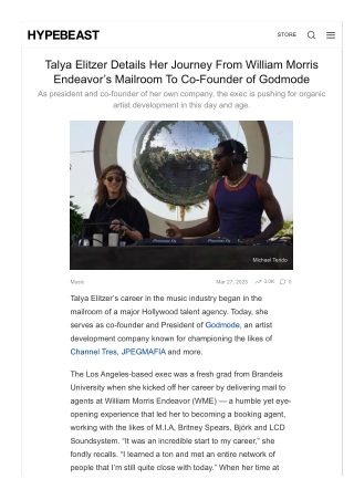 Godmode's Visionary: Talya Elitzer and the New Era of Artist Development