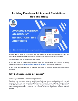 avoiding facebook ad account restrictions tips