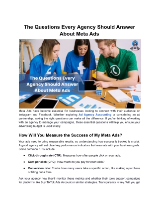 the questions every agency should answer about