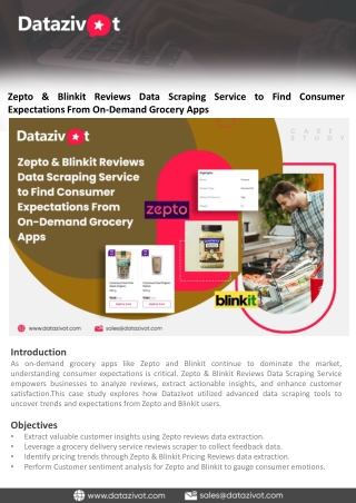 Zepto & Blinkit Reviews Data Scraping Service to Find Consumer Expectations From On-Demand Grocery Apps