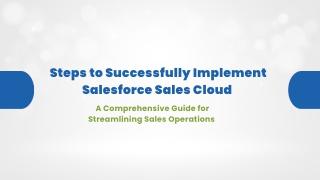 How Can Businesses Successfully Implement Salesforce Sales Cloud