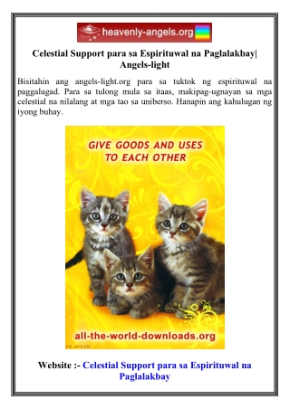 Celestial Support para sa Espirituwal na Paglalakbay  Angels-light