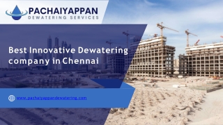 Pachaiyappan Dewatering – Best Dewatering Contractors in Chennai