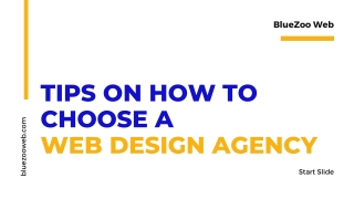 Tips on How to Choose a Web Design Agency