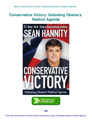 Books Conservative Victory Defeating Obama's Radical Agenda