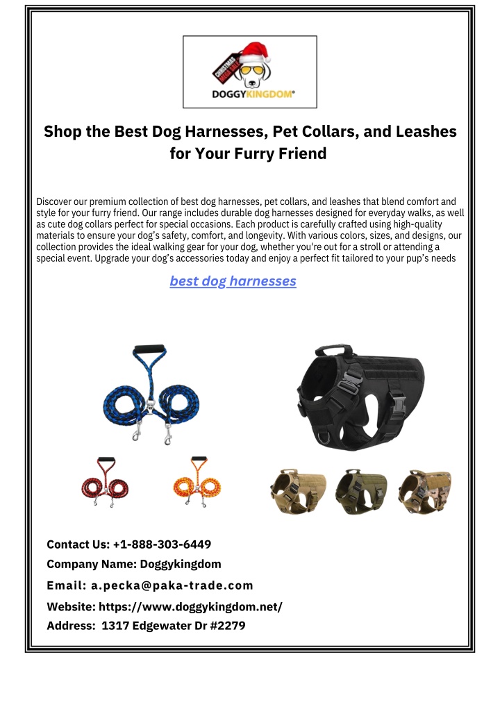 shop the best dog harnesses pet collars