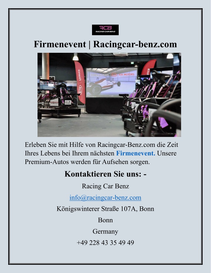 firmenevent racingcar benz com