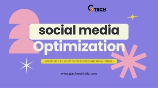 Social Media Optimization Services | Gtechwebindia