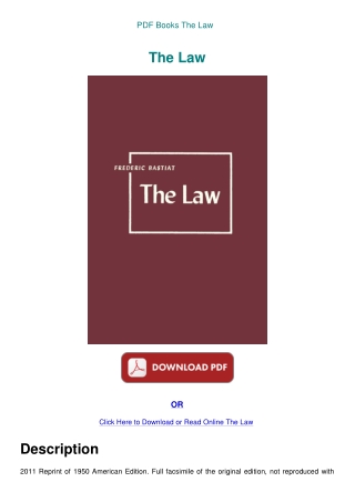 PDF Books The Law