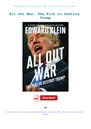 PDF Books All Out War The Plot to Destroy Trump
