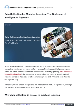 Data Collection for Machine Learning, The Backbone of Intelligent AI Systems